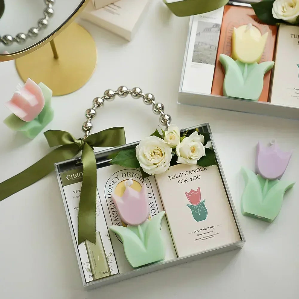Exquisite Tulip-Fragrance Candles: Ideal Wedding Keepsakes, Luxurious Home Ambiance & Heartfelt Birthday Presents for Women