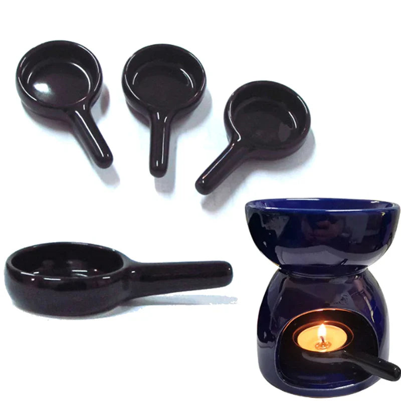 2023 New Ceramic Candle Holder Wax Melt Oil Burner Diffuser Fragrance Tray Aromatherapy Furnace Candlestick Home Decoration