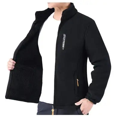 DIMUSI Winter Men's Polartec Jackets Casual Male Outwear Velvet Windbreaker Jackets Mens Soft Fleece Warm Jackets Brand Clothing