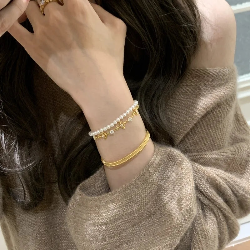 Classic silver 925 Light Luxury Round Bead Lace Brushed bracelet for women New in Simplicity Fashion bangles banquet Jewelry