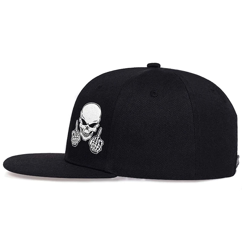 Unisex Skeleton Finger Embroidery Hip-Hop Baseball Cap – Adjustable Outdoor Casual Sunscreen Hat for Men & Women - Premium Baseball cap from Lizard Vigilante - Just $22.88! Shop now at Lizard Vigilante