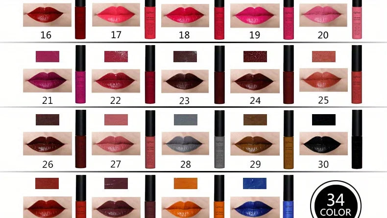 Luxurious Matte & Volumizing Lipstick - Waterproof, Long-Lasting, 20 Diverse Shades | Ideal Gift for Valentine's Day