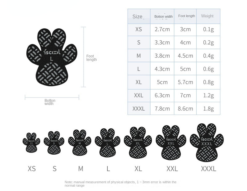 4PCS Dog Anti Slip Pad Breathable Foot Pad Disposable Pet Foots Mat Prevent Slip Waterproof Protector Avoid Dogs Slipping