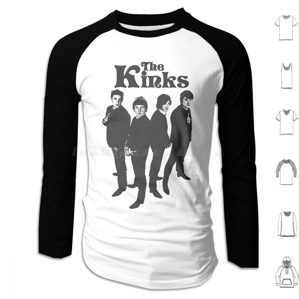 The Kinks - Vintage Rock Band Hoodie - Premium tshirt from Lizard Vigilante - Just $32.99! Shop now at Lizard Vigilante