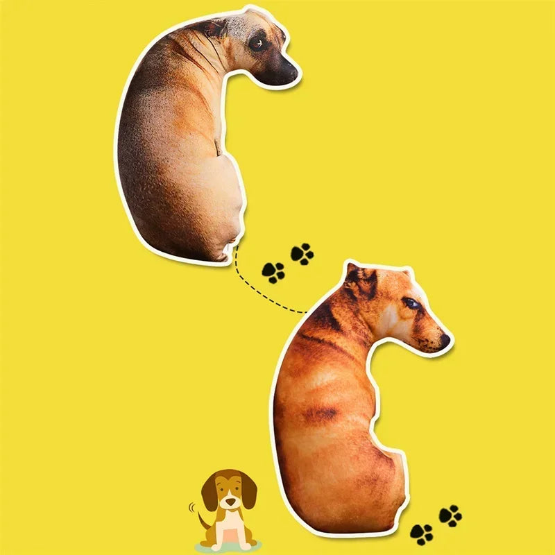 3D Dog Cushion Plush Body Throw Pillow Stuffed Doll Toy Realistic Dog Sofa Cushion Office Chair Decorative Home Creative Gift