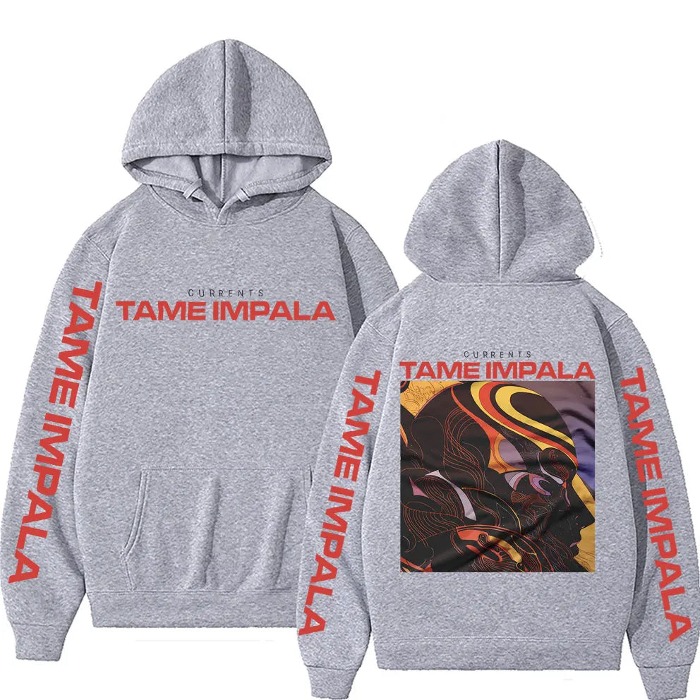 Tame Impala Double-Sided Print Hoodie – Unisex Fleece Cotton Pullover for Men and Women, Casual Streetwear, Gothic Rock Style - Premium hoodie from Lizard Vigilante - Just $37.99! Shop now at Lizard Vigilante