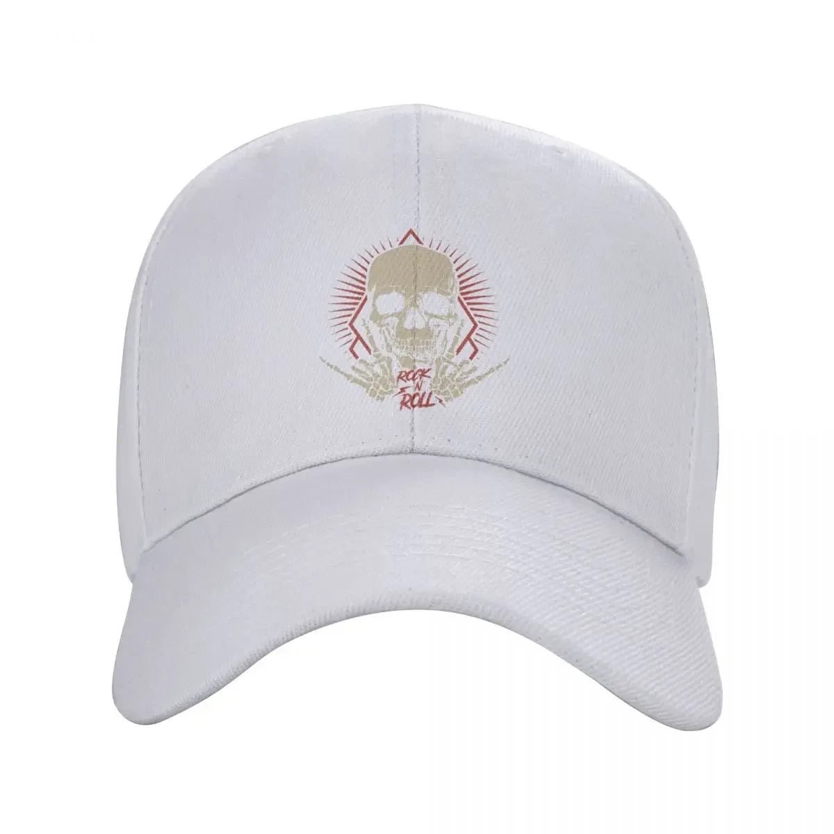 Skull Rock N Roll Baseball Cap for Men Women Adjustable Hard Rock Music Heavy Metal Skeleton Trucker Hat Streetwear - Lizard Vigilante