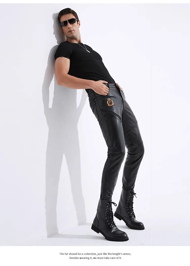 Iron Venom Sheepskin Ride-Lock Moto Pants — Genuine Leather Winter Armor for Street Kings