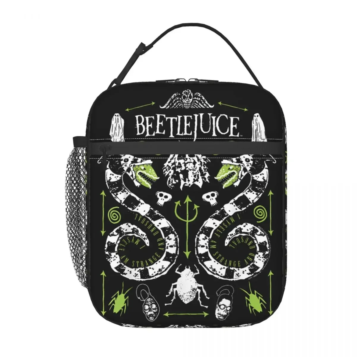 Beetlejuice Poster-Themed Insulated Lunch Bag – Portable Halloween Cooler Tote for Office Food Storage - Premium  from Lizard Vigilante - Just $24.99! Shop now at Lizard Vigilante