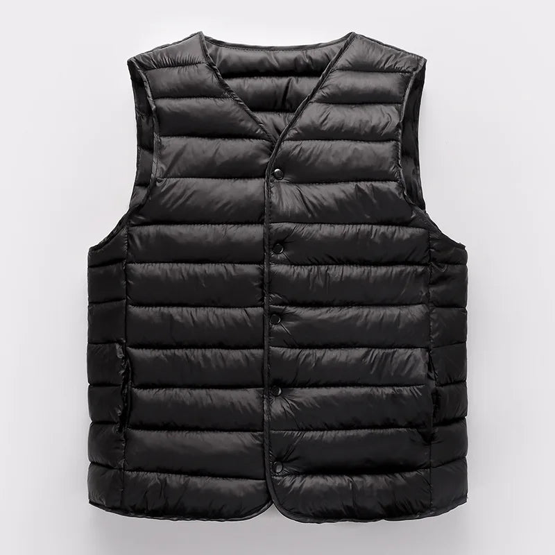 Warm Comfy Lightweight Windproof Cotton-Padded Sleeveless Jacket Vest - Premium vest from Lizard Vigilante - Just $33.88! Shop now at Lizard Vigilante