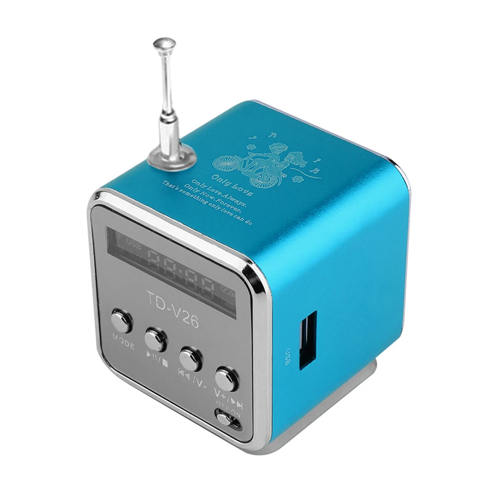 2024 Portable Aluminum Alloy Mini Stereo Speaker – USB, Super Bass, MP3/FM Radio Receiver - Premium speaker from Lizard Vigilante - Just $16.99! Shop now at Lizard Vigilante