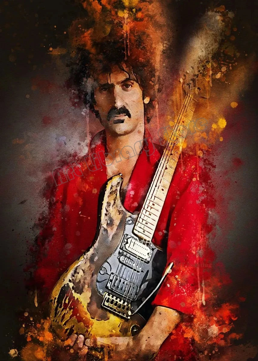 Famous Guitar Musicians Canvas Poster - Frank Zappa, Ace Frehley, Van Halen Wall Art - Premium Poster from Lizard Vigilante - Just $9.99! Shop now at Lizard Vigilante