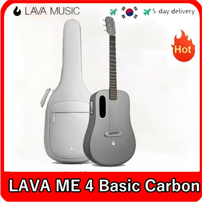 LAVA ME 4 Basic Carbon Fiber Acoustic Electric Smart Travel Guitar HILAVA 2.0 System with 3.5 inch TouchScreen FreeBoost 3.0 - Premium  from Lizard Vigilante - Just $1916.99! Shop now at Lizard Vigilante