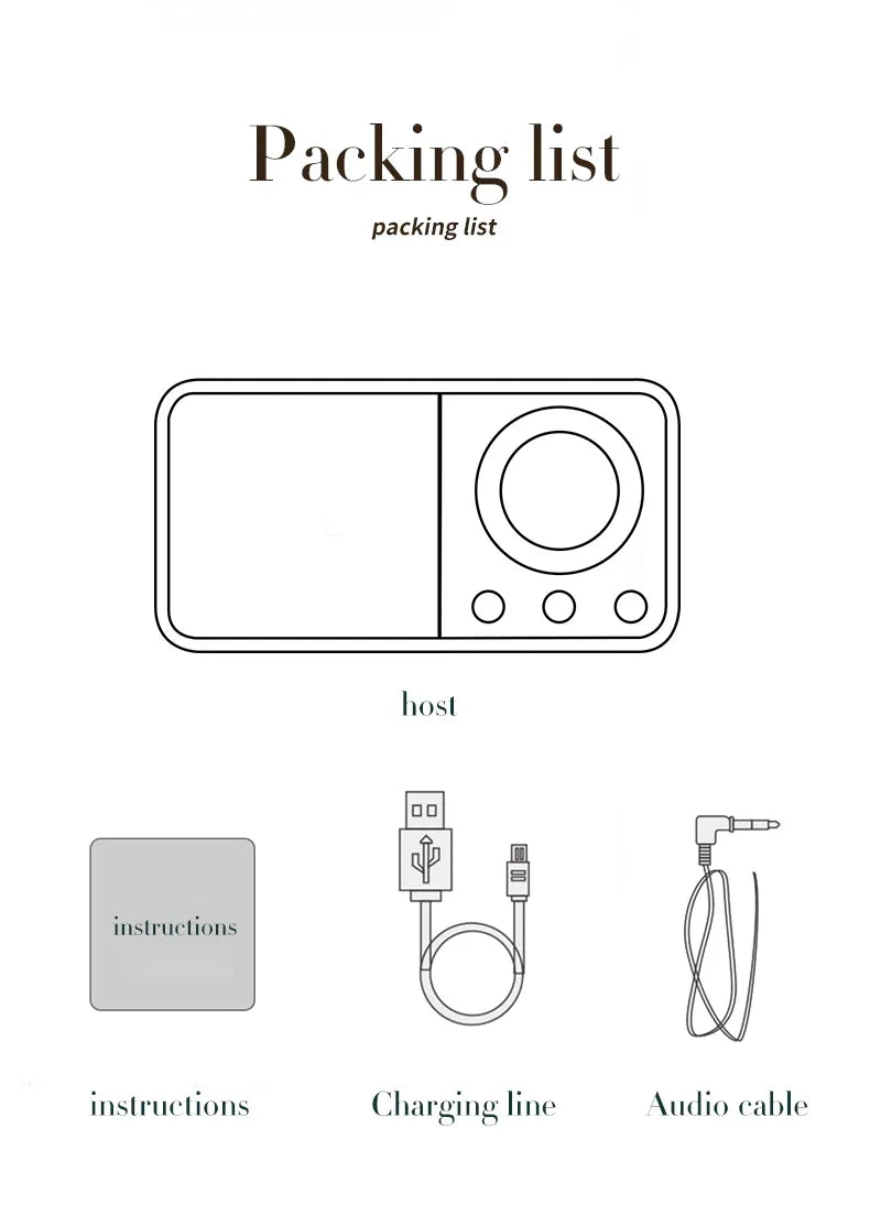 Nostalgic Bluetooth Speaker Bluetooth Sound Retro Classic Speaker Retro Radio Wireless Bluetooth 5.0 Wooden Portable Subwoofer