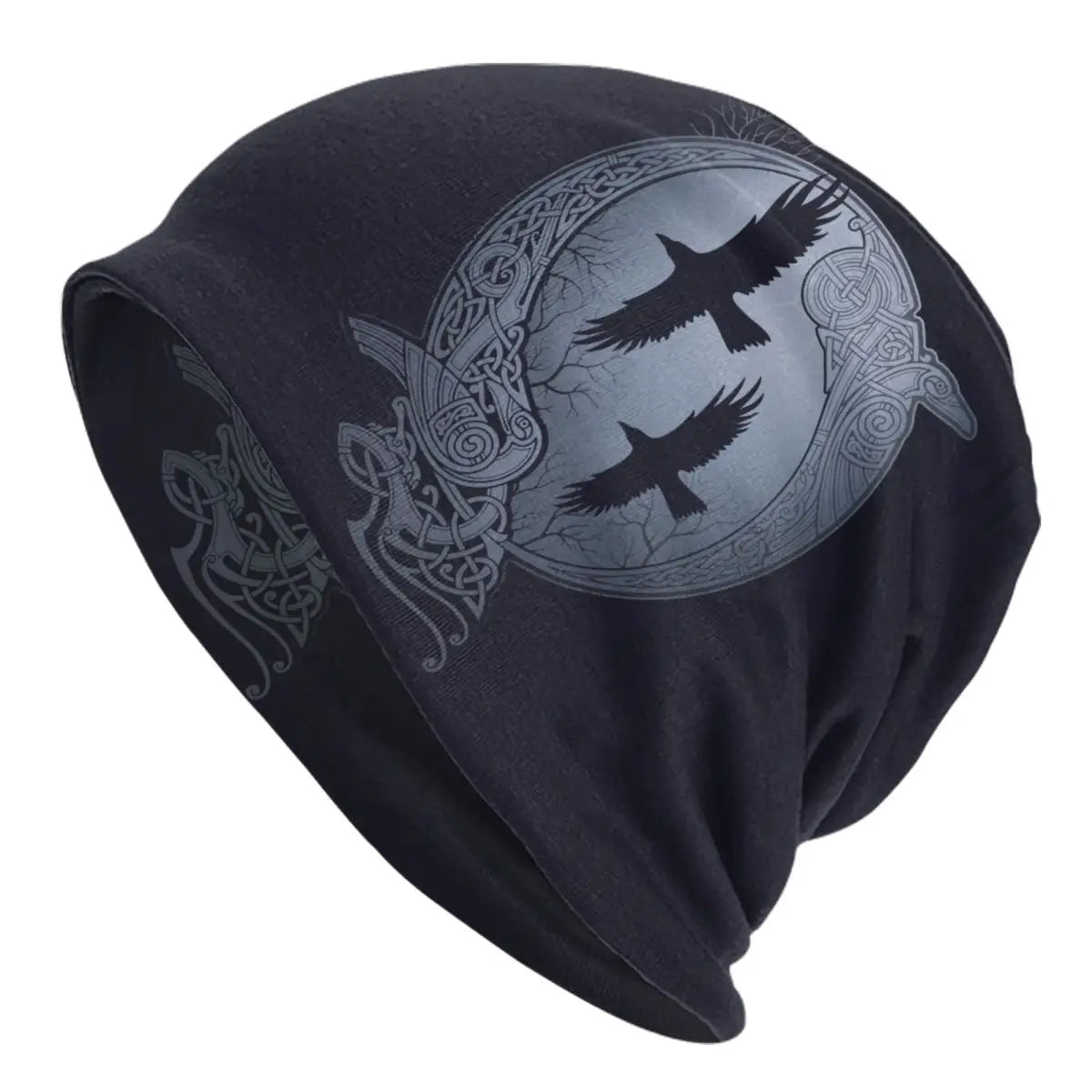 Viking Valhalla Fenrir Wolf Beanie – Nordic Skull Cap for Men and Women, Winter Warm Knit Hat with Odin’s Power - Premium beanie from Lizard Vigilante - Just $18.88! Shop now at Lizard Vigilante