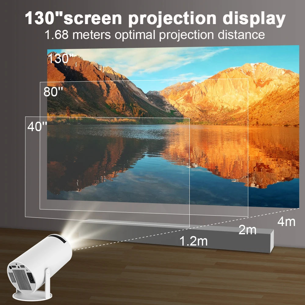 Magcubic Android 11 4K Projector WiFi6 HY300 Allwinner h713 260ANSI  BT5.0 1280*720P Dual wifi Home Theater Outdoor portable - Premium projector from Lizard Vigilante - Just $119.99! Shop now at Lizard Vigilante