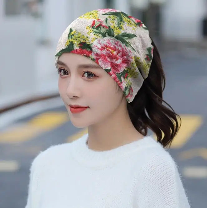 Fashion Double Head Cap Bib Twist Cap Multi-Functional Printed Scarf Cover Cap Neck Cap Face Mask Headscarf Cap C081 - Premium  from Lizard Vigilante - Just $7.99! Shop now at Lizard Vigilante