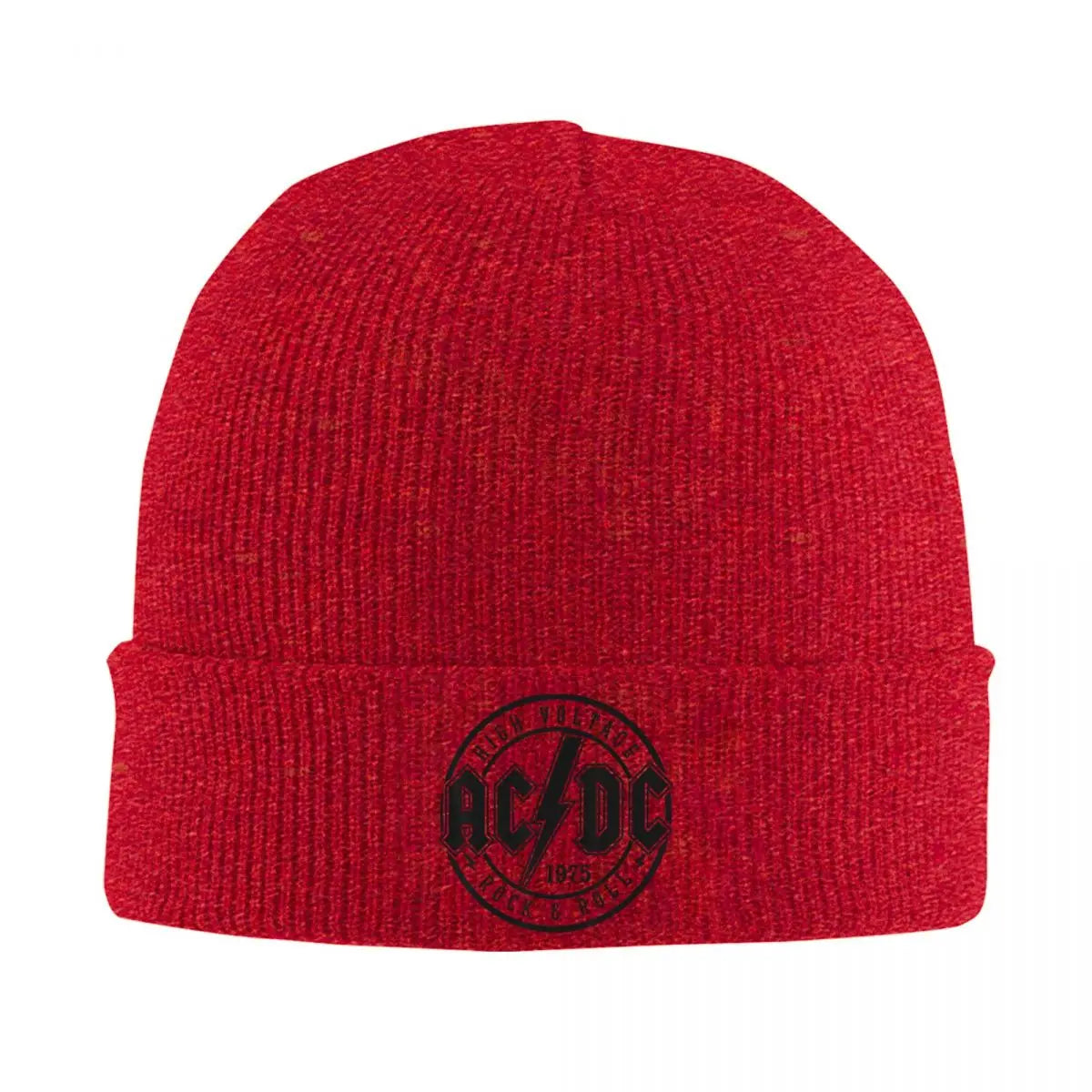 AC⚡️DC Knitted Beanie – Warm Winter Hat for Heavy Metal Fans, Unisex Hip Hop Style - Premium unisex beanie from Lizard Vigilante - Just $19.88! Shop now at Lizard Vigilante