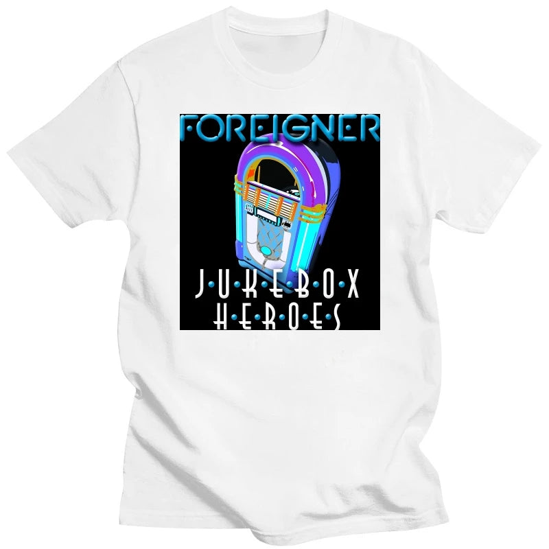 Foreigner Jukebox Heroes 80s Rock Band Black New Men's T Shirt Size S 4Xl - Premium t-shirt from Lizard Vigilante - Just $23.88! Shop now at Lizard Vigilante