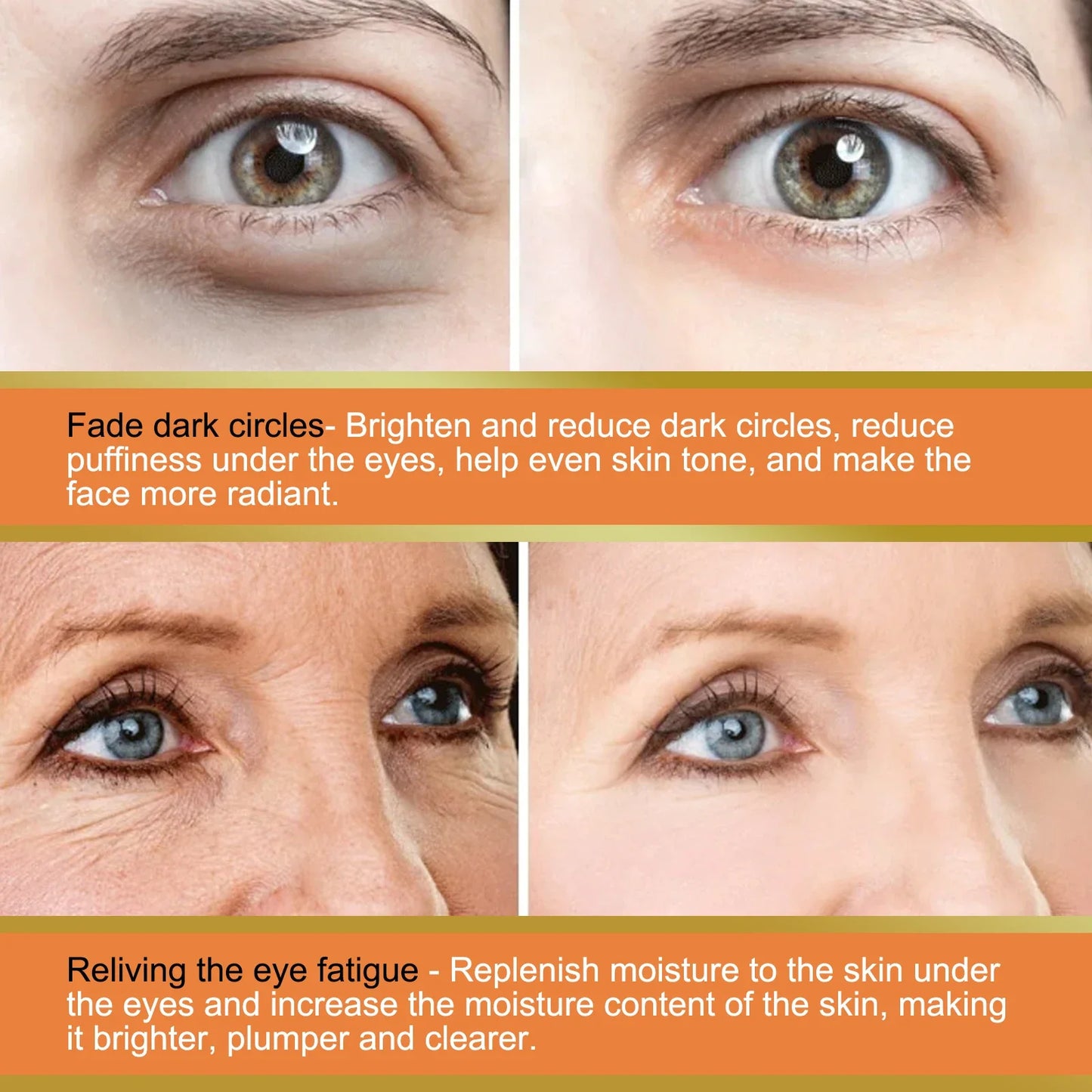 Vitamin C Eye Cream Stick Anti-Wrinkle Moisturizing Balm Eye Bag Removal Dark Circles Reduce Fine Lines Anti Puffiness Eye Cream