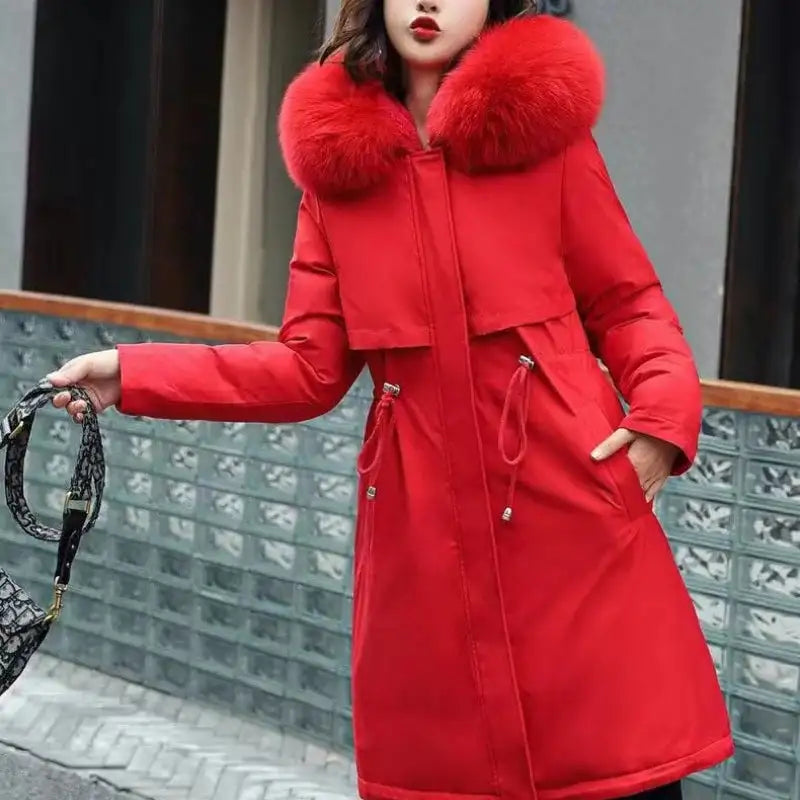 New In Coats & Jackets Women's Winter Padded Jacket Loose Casual Outerwears Fleece Hodded Windbreaker Elegant Office Lady's Coat