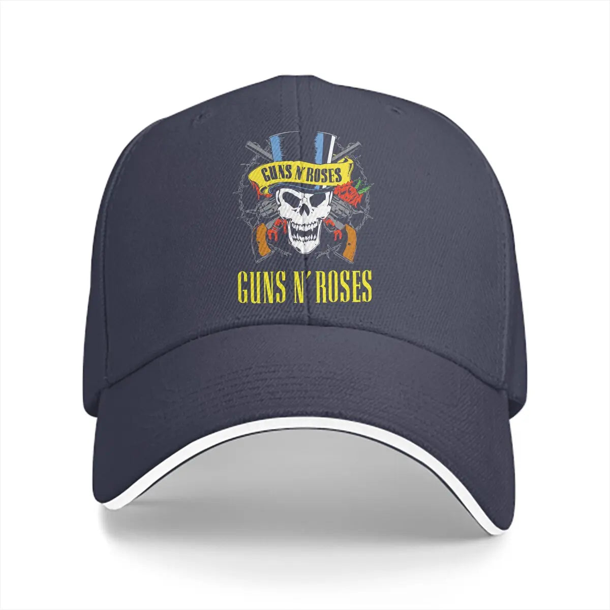 Classic Solid Color Guns N' Roses Baseball Cap – Heavy Metal Sun Shade Hat for Men & Women - Premium cap from Lizard Vigilante - Just $23.88! Shop now at Lizard Vigilante