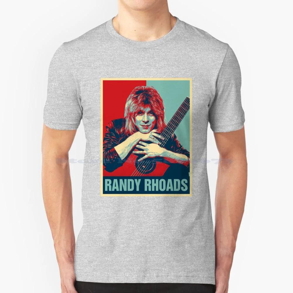 Randy Rhoads Hoodie T Shirt 100% Cotton Tee Retro Hope Style Heavy Metal Quiet Riot Ozzy Osbourne Guitarist - Premium  from Lizard Vigilante - Just $16.99! Shop now at Lizard Vigilante