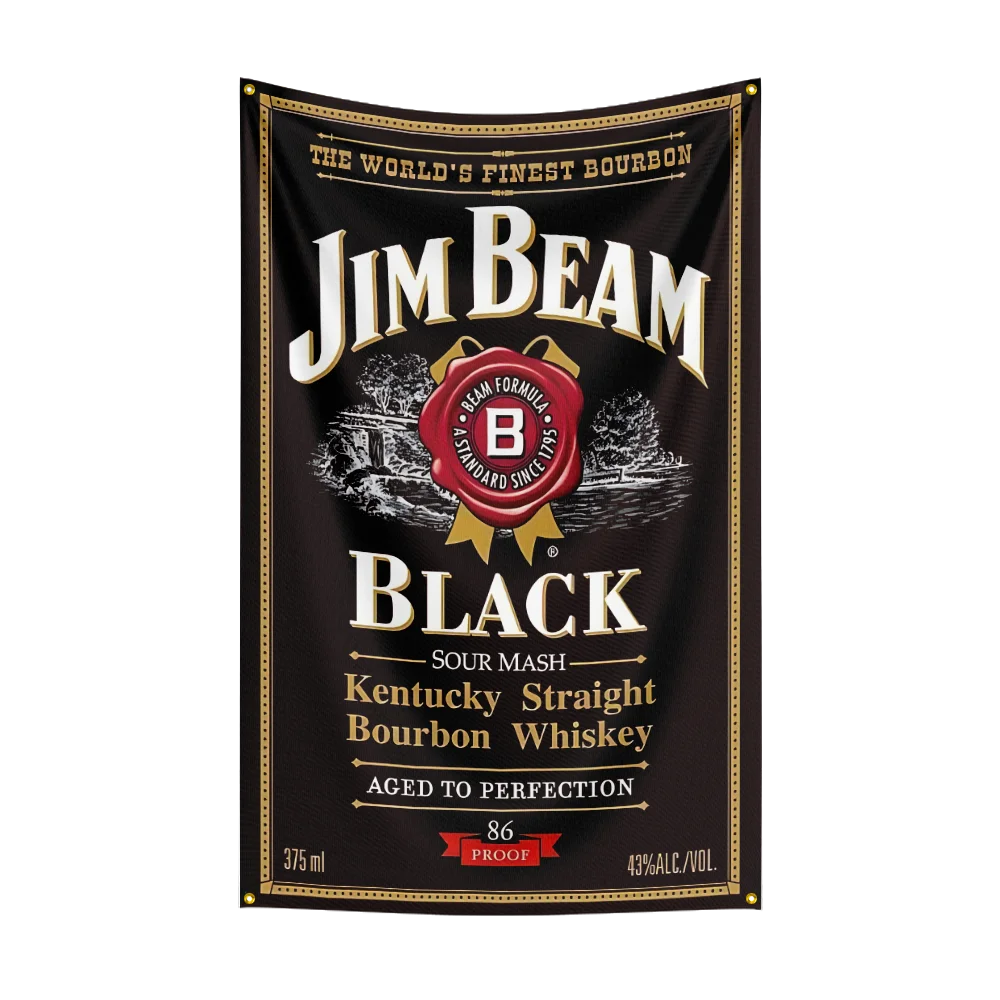 3×5ft Whisky Jim Beams Flag – Polyester Printed Alcohol Wine Banner for Drink, Rum, and Beer Decor - Premium  from Lizard Vigilante - Just $15.99! Shop now at Lizard Vigilante