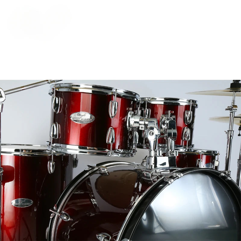 Professional Drum Kit – Complete 5, 7, or 9-Piece Set with Cymbals, Transparent Polyester Heads & Poplar Wood Drums - Premium drum set from Lizard Vigilante - Just $777.77! Shop now at Lizard Vigilante