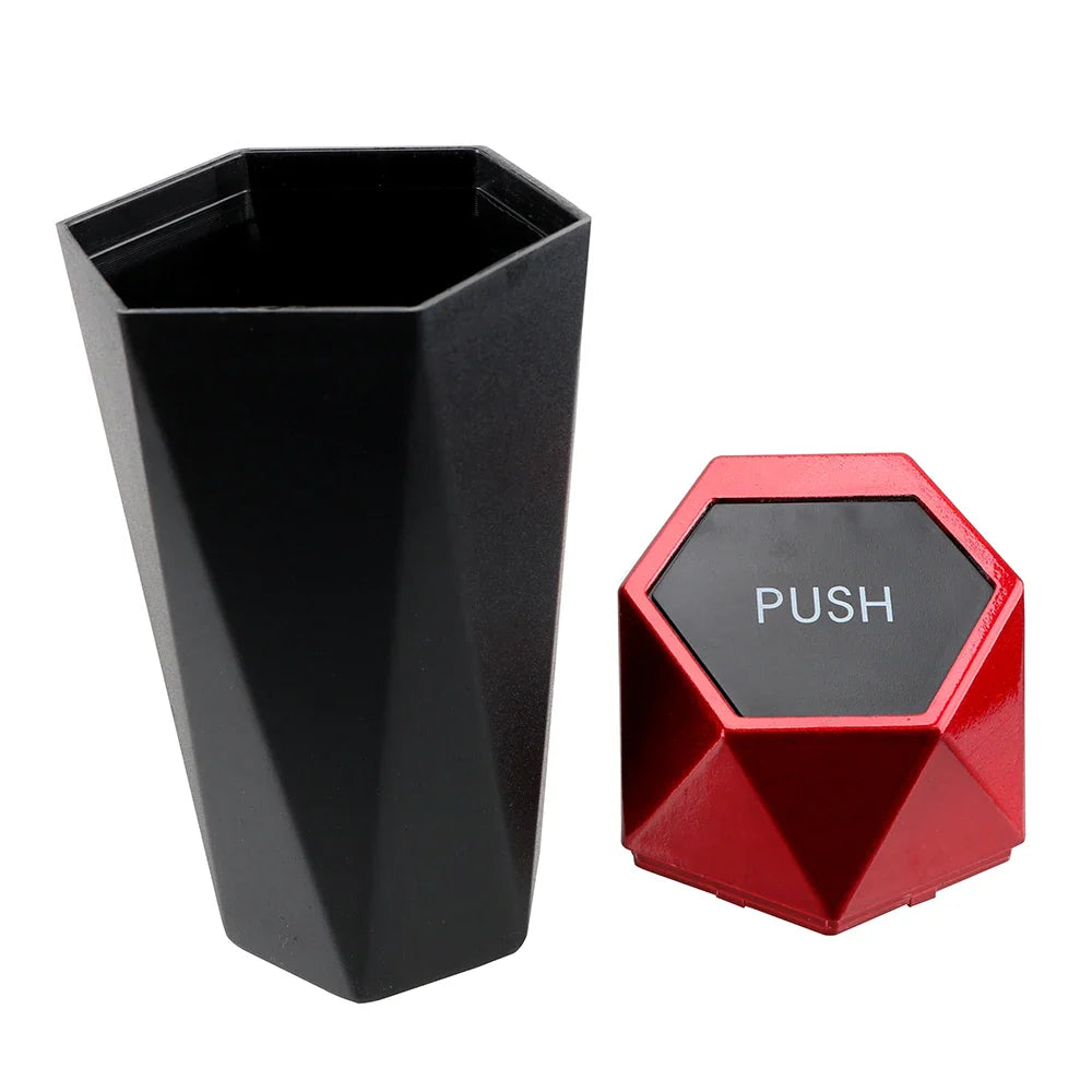 Portable Car Dustbin with Lid Car Trash Can for Automotive Car Home Bedroom Office Leak-proof Auto Trash Bin Mini Garbage Bin