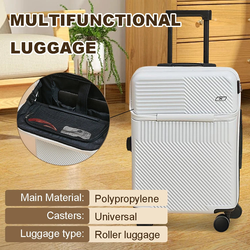 20" Expandable Carry-On Suitcase with USB Charging – Scratch-Resistant, Spinner Wheels, and Front Access for Ultimate Travel Convenience - Premium luggage from Lizard Vigilante - Just $95.99! Shop now at Lizard Vigilante