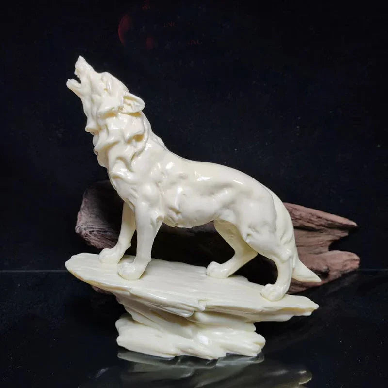 GOOD Sculpture HOME OFFICE Company SHOP CAR TOP cool art wolf carving Ornament statue
