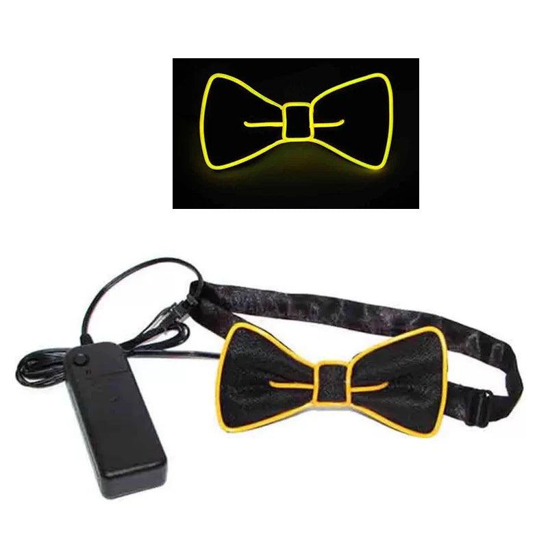 Light Up Men's Led Suspenders Bow Tie Music Concert Lit Up Festival Suspenders Illuminated LED Costume Party - Lizard Vigilante