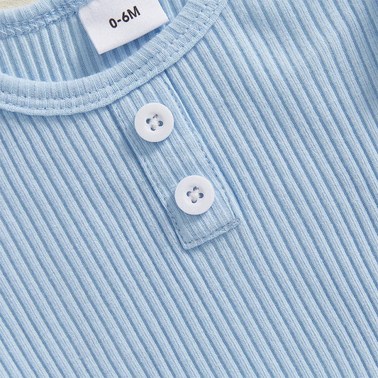 Baby Girls Summer Outfit Short Sleeve Romper with Bunny Eggs Print Flare Pants and Bowknot Headband Easter Outfit