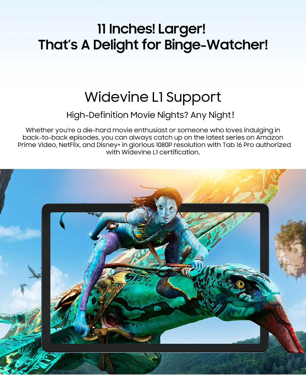 Blackview Tab 16 Pro Tablet PC 11'' FHD+ Display T616 Octa Core 24GB(8+16) RAM 256GB ROM 7700mAh 4G Tablets Android 14