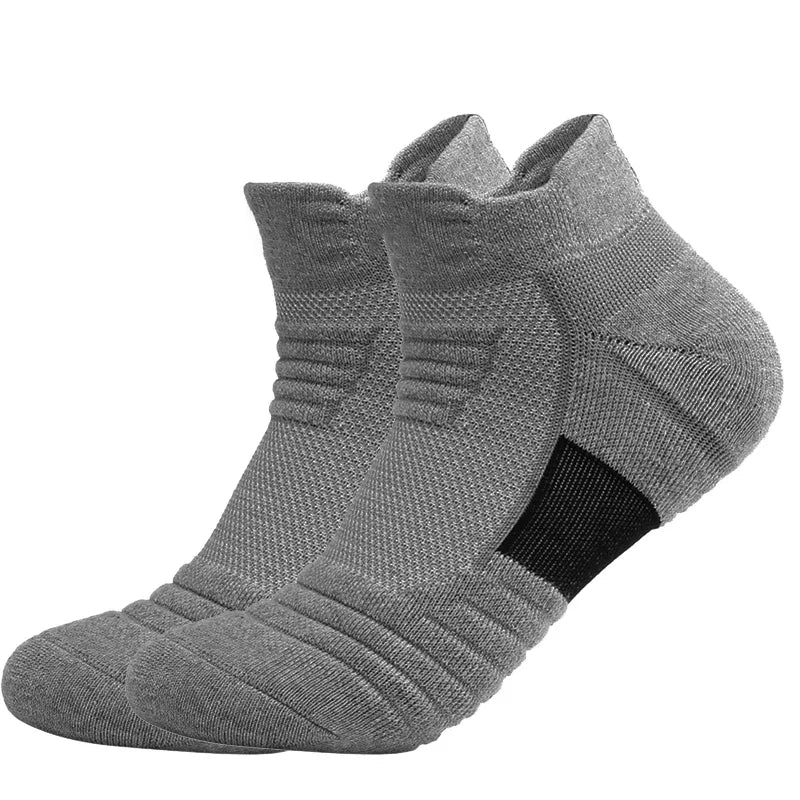 2 Pairs Anti-Slip Football & Basketball Socks - Breathable, Deodorizing Cotton Crew Socks for Men & Women - Premium Socks from Lizard Vigilante - Just $12.88! Shop now at Lizard Vigilante