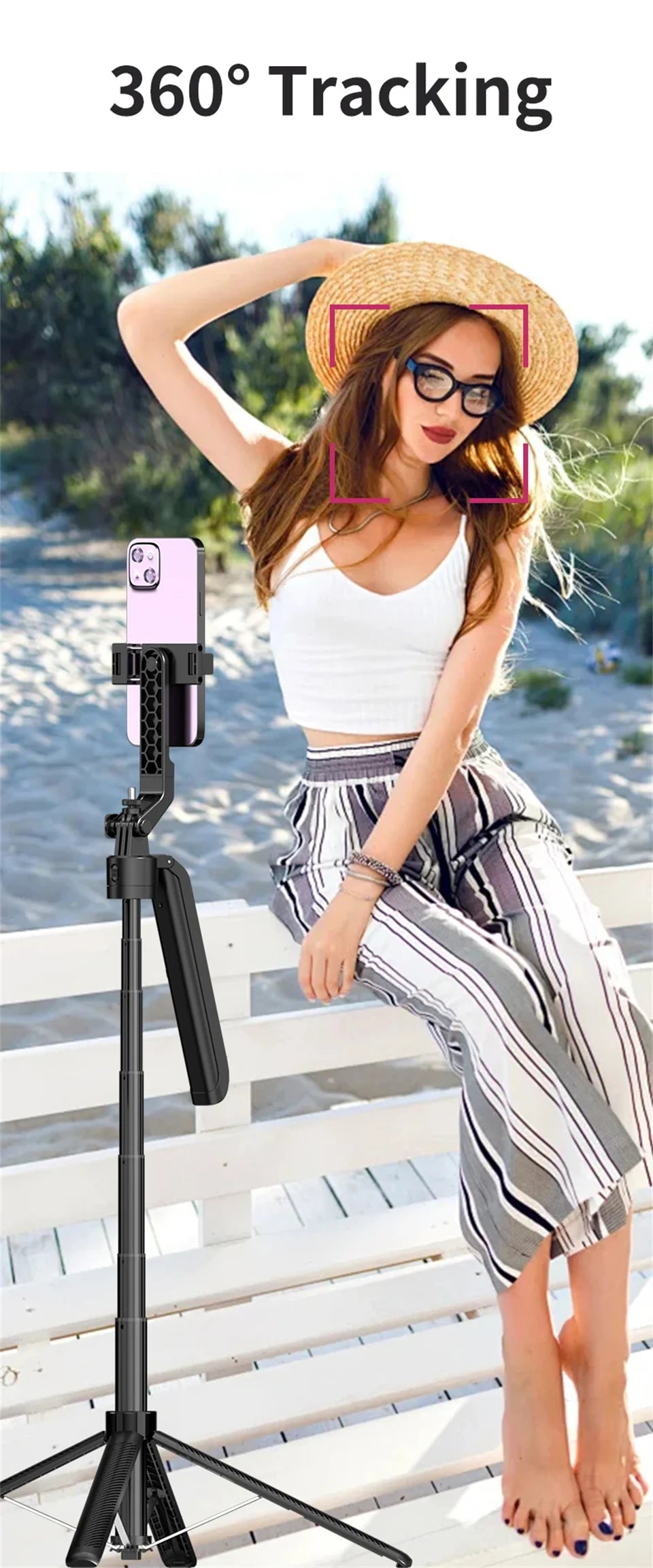 Fangtuosi IronClutch AI Tripod Gimbal — Bluetooth Selfie Stick & Smart Follow Stabilizer For Smartphones
