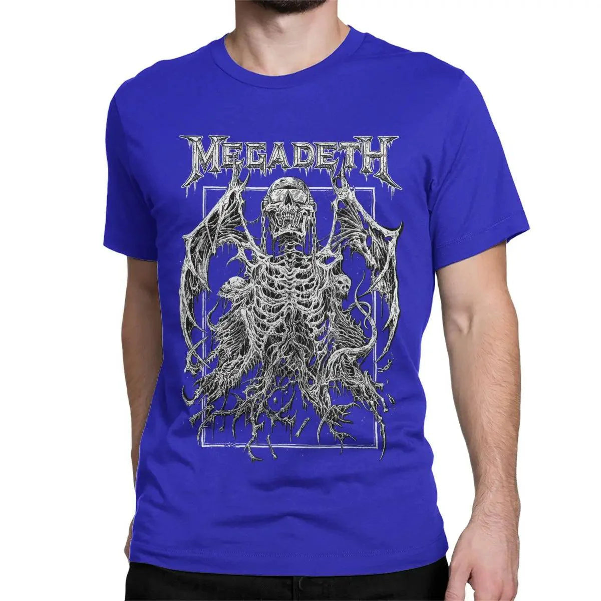 Megadeth Pure Cotton T-Shirt Short Sleeve O-Neck Tee - Premium t-shirt from Lizard Vigilante - Just $23.88! Shop now at Lizard Vigilante