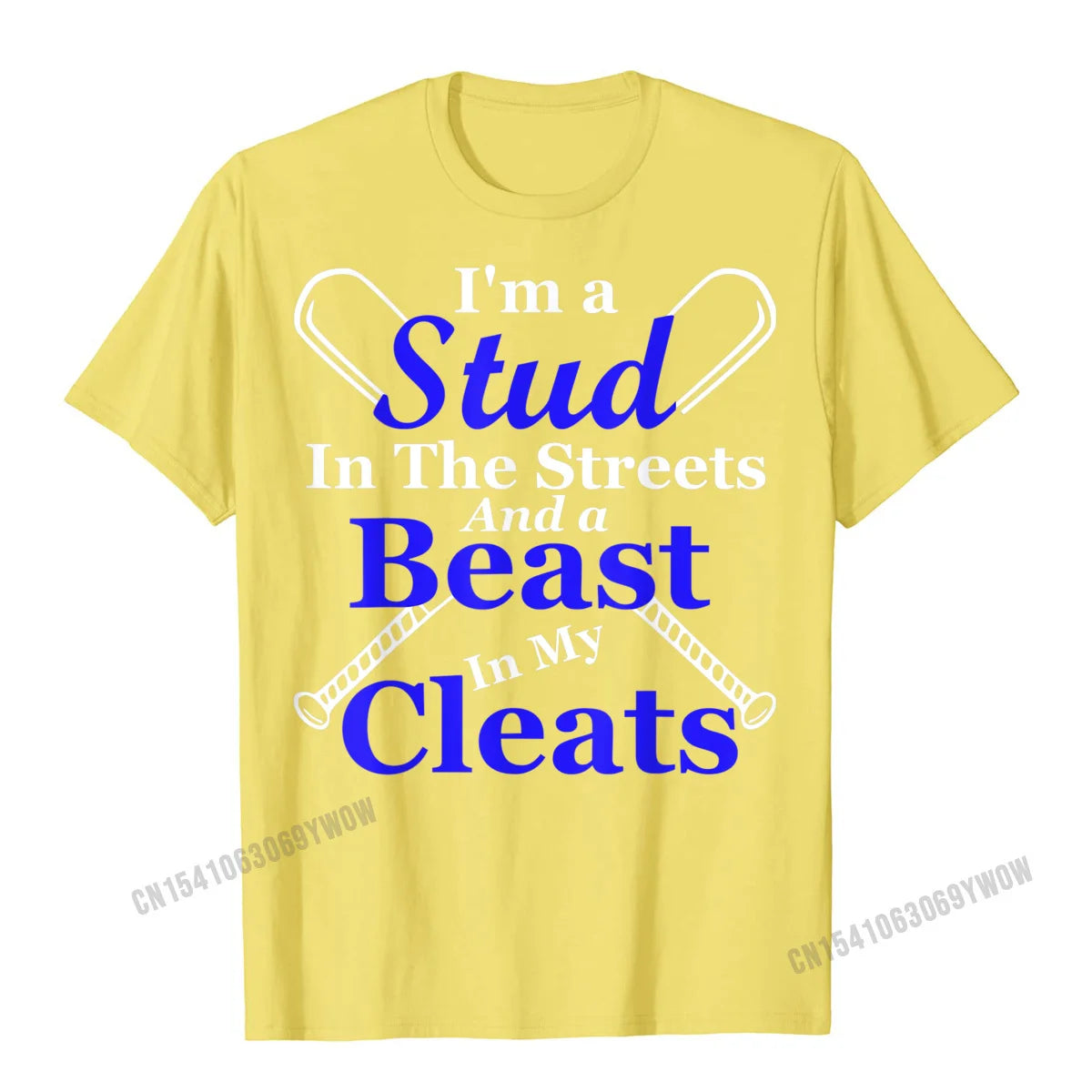 Im A Stud In The Streets And Beast Cleats Baseball T-Shirt Men Cotton Top T-Shirts For Men Simple Style Tees Hot Sale Classic - Premium t-shirt from Lizard Vigilante - Just $23.99! Shop now at Lizard Vigilante