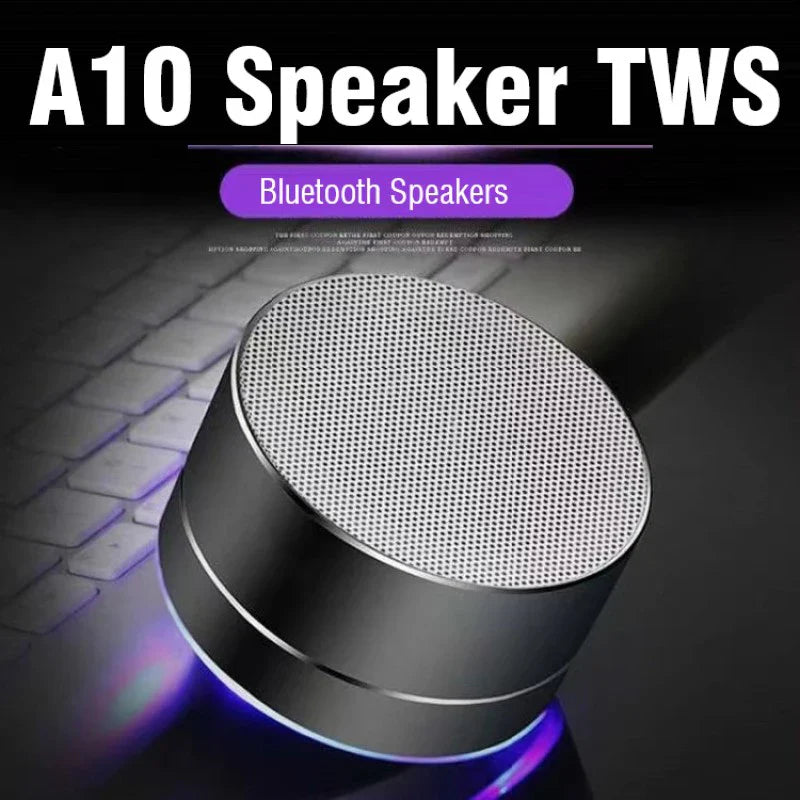 A10 Portable Bluetooth Speaker Music Stereo Surround Mini USB Outdoor Subwoofer Speaker Audio Player Speaker Mic Support SD Card