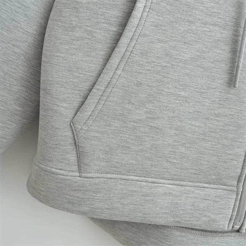 Unisex Zipper Hoodie Double Pockets Oversize Winter High Street Loose Sweatshirts Outerwear Tops - Premium hoodie from Lizard Vigilante - Just $49.95! Shop now at Lizard Vigilante