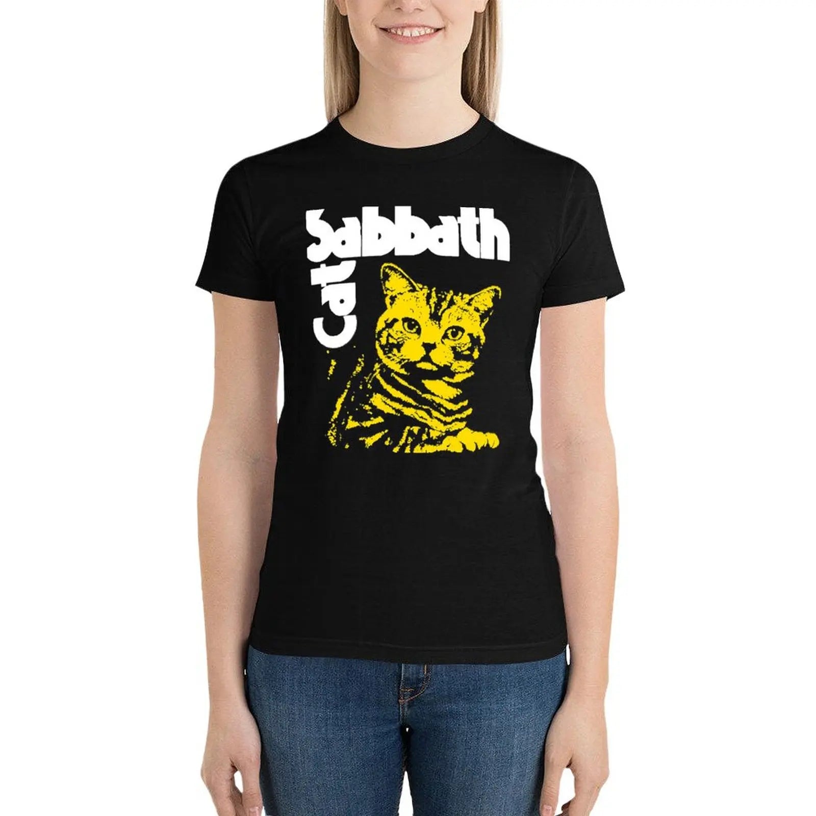 Cat Sabbath Unisex T-Shirt Funny Gift for Men Cool Gifts for Women Plus Sizes Cropped Tees - Premium T-Shirt from Lizard Vigilante - Just $24.97! Shop now at Lizard Vigilante