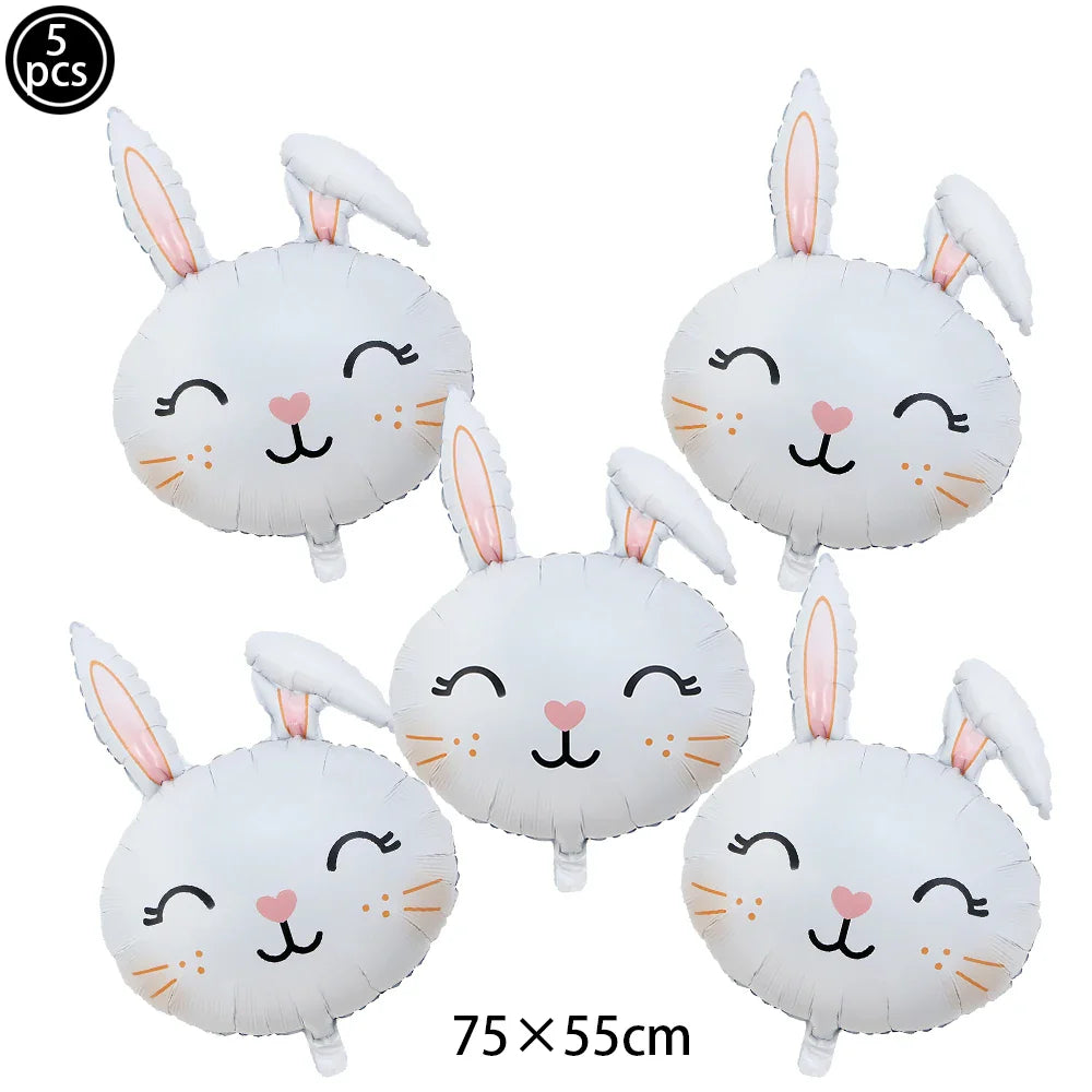 Easter Bunny Inflatables Balloon Decorations Standing Carrot Balloons Cute Carrot Rabbit Happy Easter Party Birthday Decorations