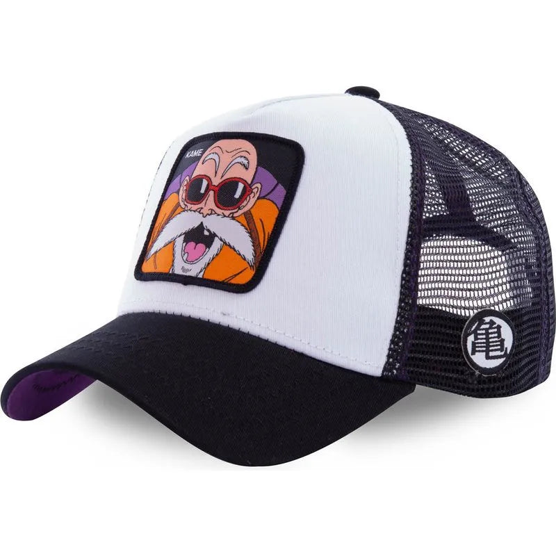 New Dragon Ball Trucker Hat Son Goku Cap Summer Travel Peaked Cap Men's Embroidery Hip-Hop Cap Style Sun Visor Adjustable Mesh - Premium cap from Lizard Vigilante - Just $4.99! Shop now at Lizard Vigilante