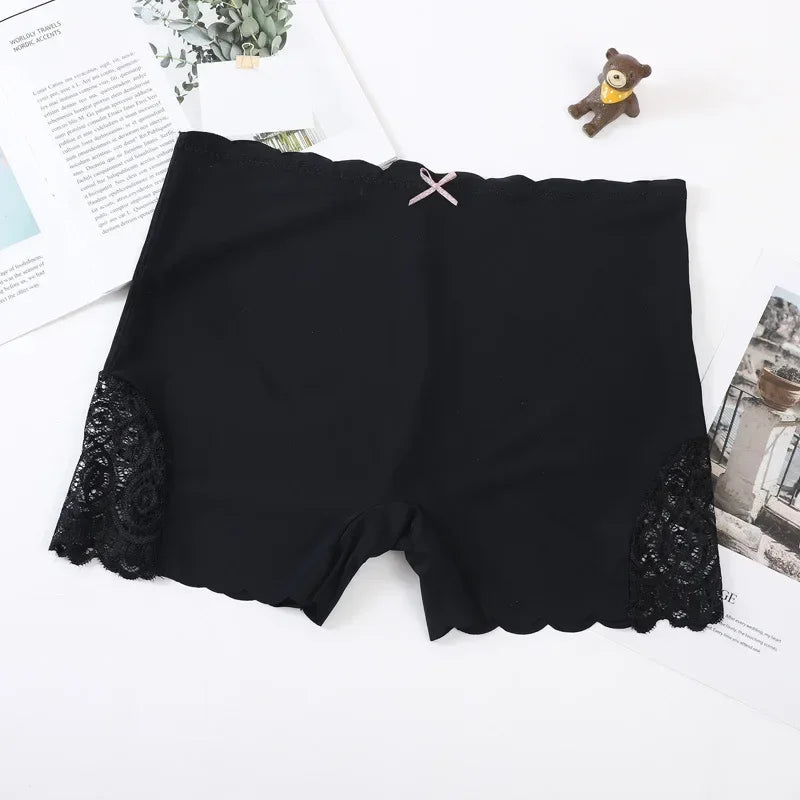 Sensual Lace Edge Soft Seamless Safety Shorts – Breathable Modal Ice Silk Under Skirt Shorts for Women - Premium shorts from Lizard Vigilante - Just $18.88! Shop now at Lizard Vigilante