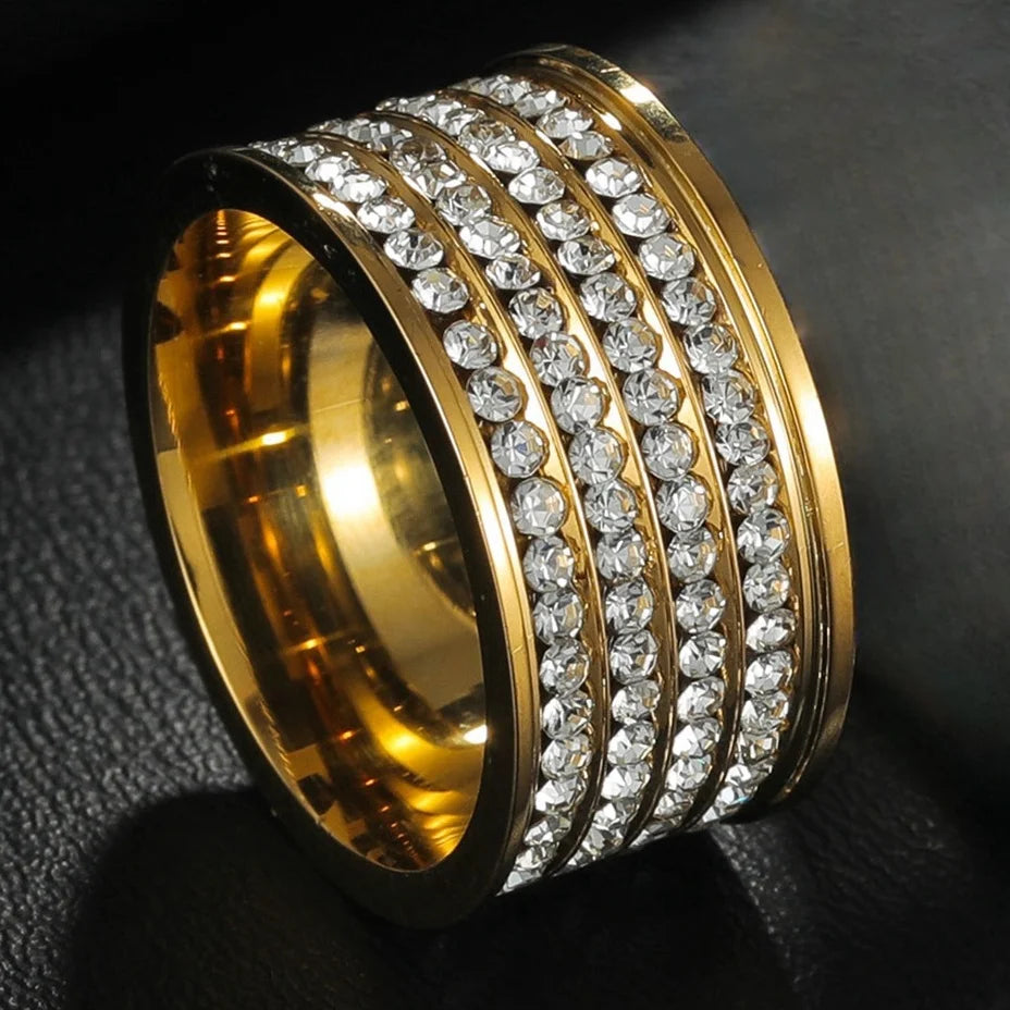 Top Band Mechanical Wheel Rock Gear Ring: 8mm Stainless Steel Comfort Fit Jewelry for Men & Women