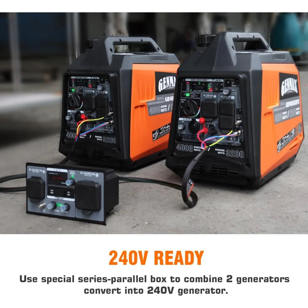 GENMAX Quiet Power Series 4000-Watt Inverter Generator – Ultra Lightweight, EPA Compliant, Ideal for Home Backup & Camping - Premium generator from Lizard Vigilante - Just $666.66! Shop now at Lizard Vigilante