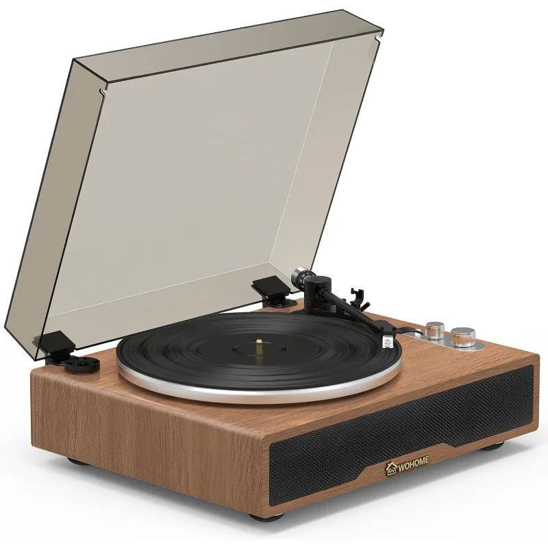 Hi-Fi Stereo Turntable Vinyl Record Player, Bluetooth Input/Output, Belt Drive, 2-Speed with Adjustable - Premium  from Lizard Vigilante - Just $406.99! Shop now at Lizard Vigilante