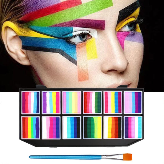 VividFX 12-Color Water-Based Face & Body Paint – The Ultimate Makeup Arsenal - Premium makeup from Lizard Vigilante - Just $28.99! Shop now at Lizard Vigilante