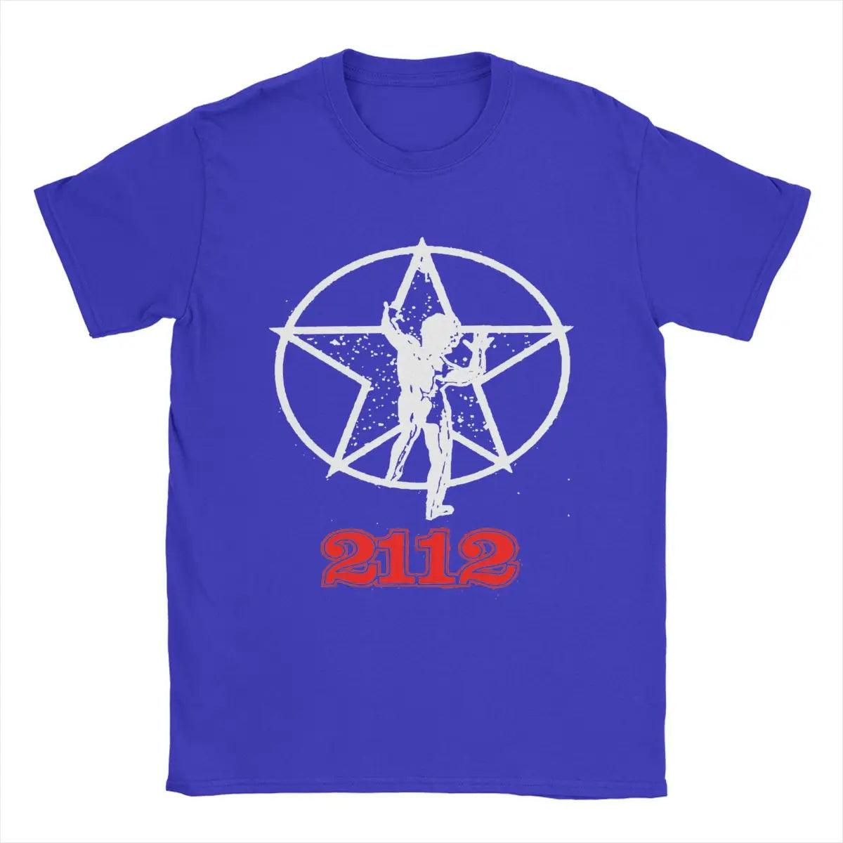 RUSH 2112 Men's Progressive Metal Rock Band T Shirt 100% Cotton Clothing Cool Short Sleeve Crew Neck Tees Summer Priests of Syrinx T-Shirts - Premium T-Shirt from Lizard Vigilante - Just $22.99! Shop now at Lizard Vigilante